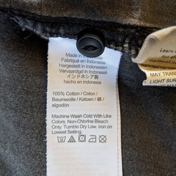 Madewell boxy short sleeve button down in faded black Sz S - Picture 4 of 8